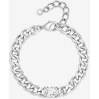 Jon Richard Silver Plated Crystal And Chain Bracelet