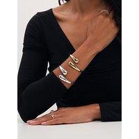 Jon Richard Gold Polished Open Bangle