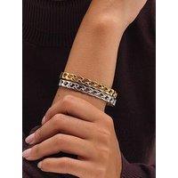 Jon Richard Gold Plated Chain Stainless Steel Bangle