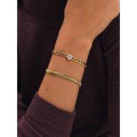 Jon Richard Gold Plated Snake Chain Stainless Steel Bracelet