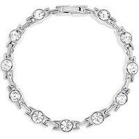 Jon Richard Silver Plated And Crystal Link Bracelet