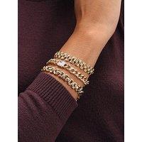 Jon Richard Gold Plated Kiss Link Bracelet