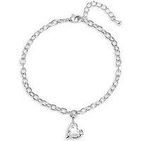 Inicio Silver Molten Heart Bracelet