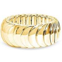 Mood Gold Plated And Polished Statement Stretch Bracelet