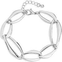 Mood Silver Plated Large Link Chain Bracelet