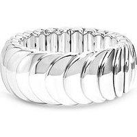 Mood Silver Plated And Polished Statement Stretch Bracelet