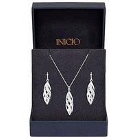 Inicio Polished And Pave Open Swirl Drop Set - Gift Box