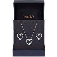 Inicio Pave Open Heart Set - Gift Box
