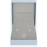 Jon Richard Simply Silver 925 Sterling Silver Open Circle Set - Gift Box