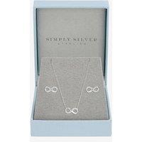 Jon Richard Simply Silver 925 Sterling Silver Pave Infinity Set - Gift Box