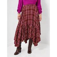 Joe Browns Checked Asymmetric Hem Maxi Skirt