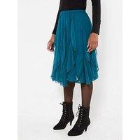 Joe Browns Ruffle Skirt Midi Skirt With Lace Detail