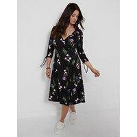 Joe Browns Falling Florals V- Neck Jersey Dress