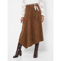 Joe Browns Faux Suede Midi Skirt With Braided Belt