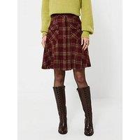 Joe Browns Checked Pleated Mini Skirt With Pockets