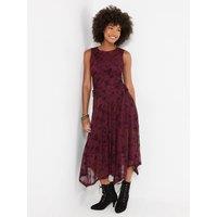 Joe Browns Dita Flocked Dippy Hem Maxi Dress