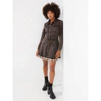 Joe Browns Chrissie Check Layered Denim Mini Dress