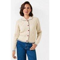 Joe Browns Tiah Collared Cable Knit Cardigan