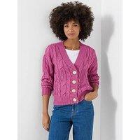 Joe Browns Lucy Cable Knit V-Neck Cardigan
