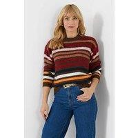 Joe Browns Autumn Days Fluffy Striped Jumper