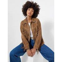 Joe Browns Celeste Star Studded Fringed Suede Jacket