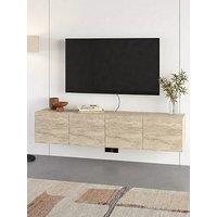 Decortie Combe Wall Mounted Tv Cabinet - Deep Oud