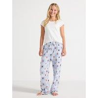 Lindex Girls Print Flannel Pyjama Trousers - Blue