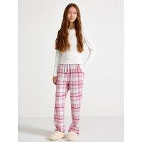 Lindex Girls Flannel Pyjama Trousers - Pink