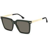 Victoria Beckham Womens Vb 1022/S Rectangular Full-Rim Luxe Sunglasses - Green