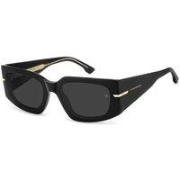 Victoria Beckham Womens Thick Frame Rectangular Sunglasses - Black