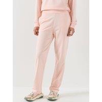 Hugo Womens Signature Elasticated Waist Straight Leg Trousers - Pink