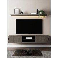 Gfw Nina 180Cm Wall-Mounted Led Tv Unit + Shelf