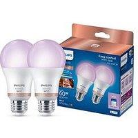 Philips Smart Led Rgb A60 Bulb E27 Base, Twin Pack