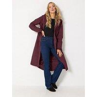 Long Tall Sally Women'S Tall Waterproof Longline Jacket - Burgundy