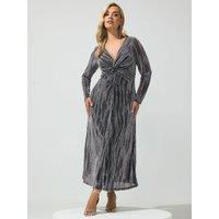 Yours Curve Metallic Knot Dress