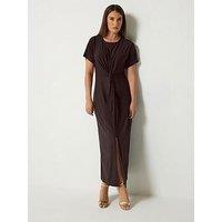 Long Tall Sally Knot Front Maxi Dress - Brown
