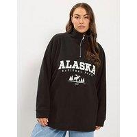 Yours Curve Half Zip Fleece
