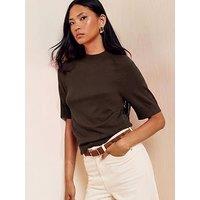 Friends Like These Chocolate Brown High Neck Knit Top