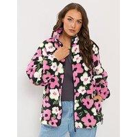 Yours Curve Feather Zip Thru Fleece