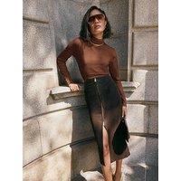 Friends Like These Roll Neck Knit Jumper - Tan Brown