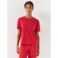 Boss Womens Sleep Crew Neck Logo T-Shirt - Red