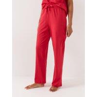 Boss Womens Adjustable Drawcord Waist Pyjama Bottoms - Red
