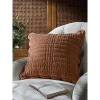 Laura Ashley Brady Scalloped Microfibre Filled Cushion 43Cm X 43Cm