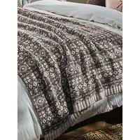 Laura Ashley Selsey Fair Isle Throw 130Cm X 170Cm