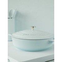 Masterclass Shallow 4 Litre Casserole Dish With Lid - Sky Blue
