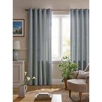 Laura Ashley Saltaire Lined Eyelet Curtains