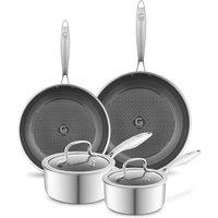 Tower Essentials Set - 24Cm, 28Cm Frying Pans, 16Cm, 18Cm Saucepans