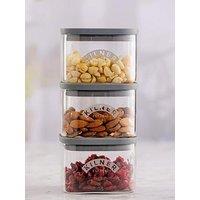 Kilner Fresh Storage Square Jar 0.5L Set Of 3