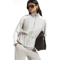 River Island Womens Neo Blocked Peplum Co-Ord Zip Through Jacket - Grey