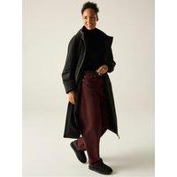 Regatta Womens Luxe Heritage Waterproof Borg Lined Hooded Robe - Black